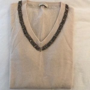 Equipment 100% Cashmere Embellished Sweater